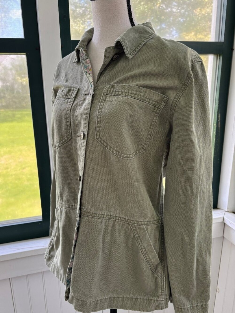 Curve Appeal Olive Utility Jacket | Army Green | Size M | Like New - Picture 2 of 7